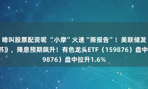 啥叫股票配资呢 “小摩”火速“撕报告”！美联储发布《褐皮书》，降息预期飙升！有色龙头ETF（159876）盘中拉升1.6%